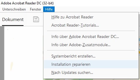 adobe reader reparieren